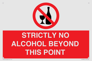 STRICTLY NO ALCOHOL BEYOND THIS POINT